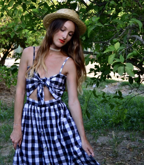 Summer outfit: vichy dress - melissaslittlesecrets.com